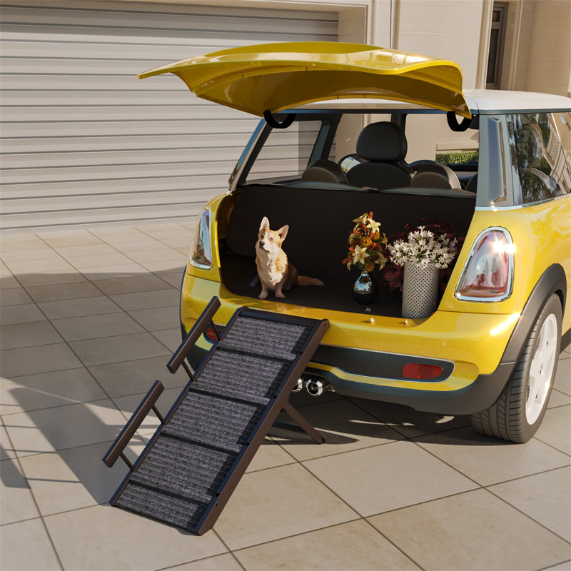 Tucker Murphy Pet™ Wooden Adjustable Dog Ramp With Rails Wayfair